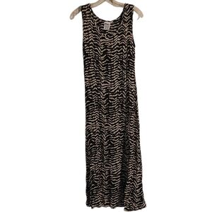 Papa Vancouver Zebra Print Sleeveless Dress Size Medium